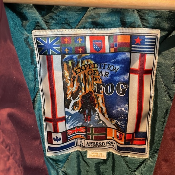 Maroon London Fog XL Mens Expedition Gear Vintage Bomber Jacket - with Tags! - Picture 2 of 10